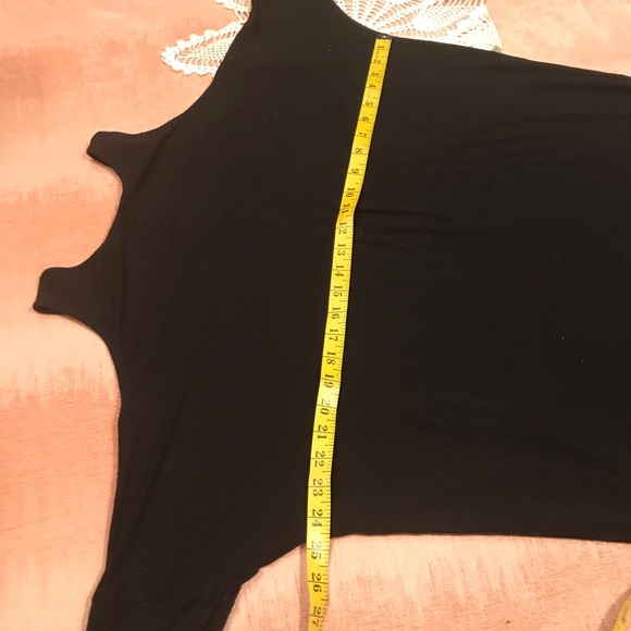 Cut out shoulder black jersey dress size s - Picture 6 of 6